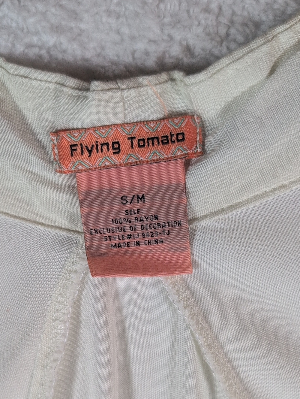 Flying Tomato Cream Floral Kimono with Red & Blue Accents - Picture 2 of 3